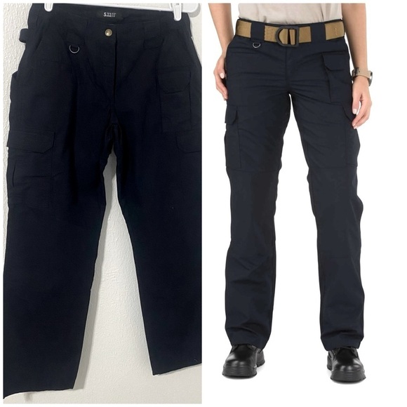 5.11 Tactical Taclite Pro Ripstop 7 Pocket Cargo Pants Water Resistant Navy Sz10 - Picture 1 of 15